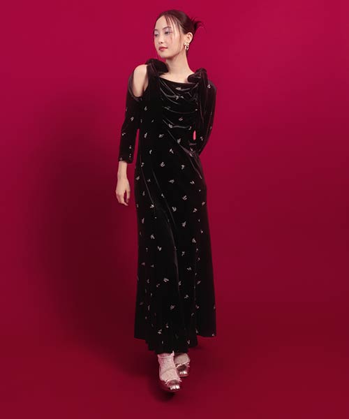【Holiday Collection】ボレロセットリボンショルダーワンピース