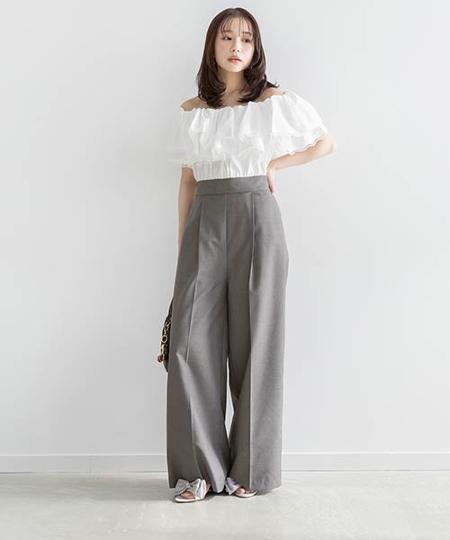 フリルブラウスドッキングロンパース