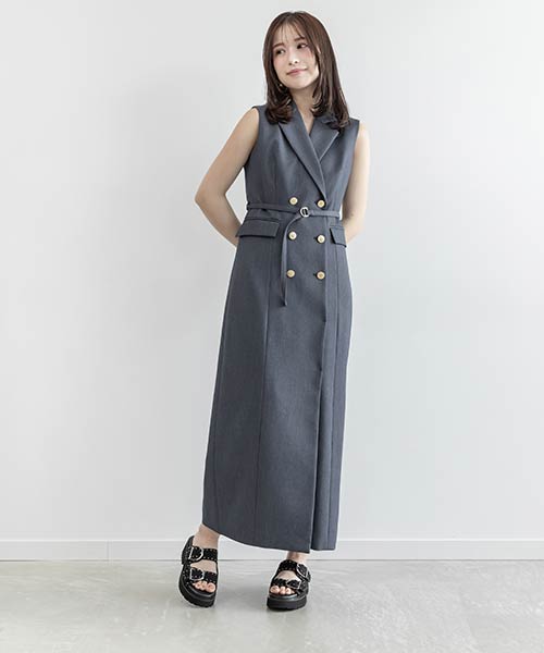 ダブルブレストジャケットワンピース