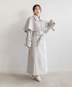 ケープ付きマルチWAYロングコート