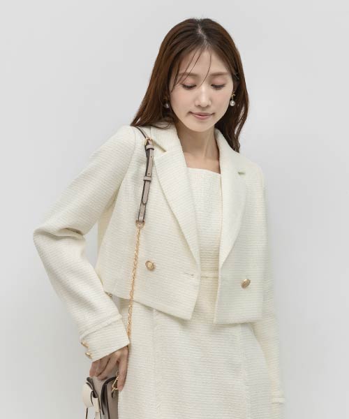 ツイードクロップドジャケット