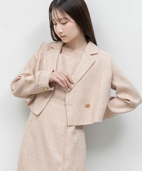 ツイードクロップドジャケット