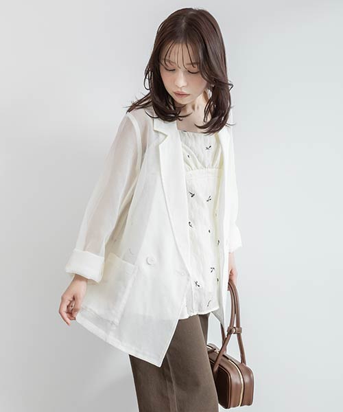 シアーテーラードジャケット