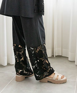【SALE】裾レースシアーパンツ