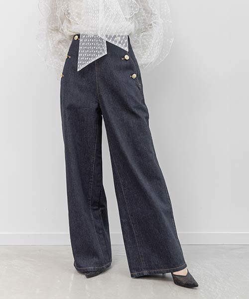 マリンデニムワイドパンツ