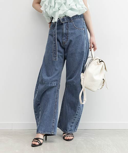 ワイドバレルレッグパンツ