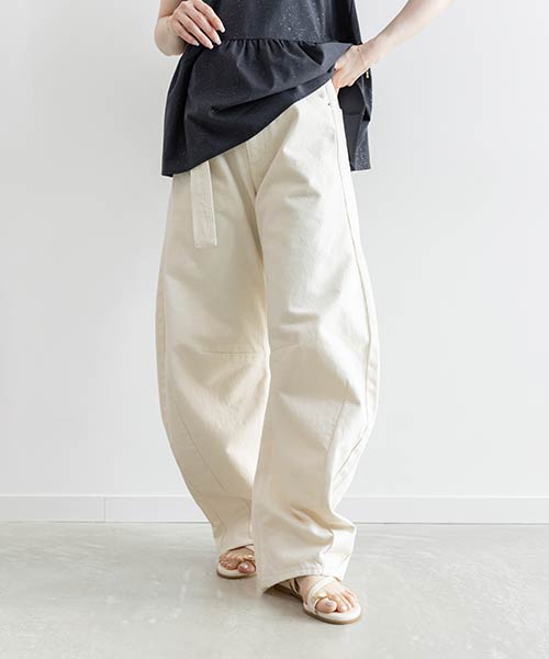 ワイドバレルレッグパンツ