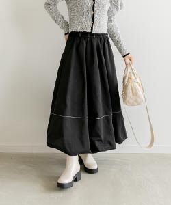 【SALE】ステッチデザインバルーンスカート