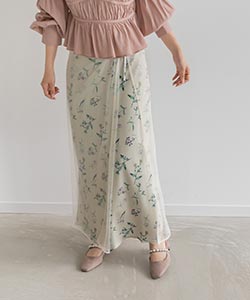 【SALE】【Original Flower Collerction】オリジナルフラワープリントスカート