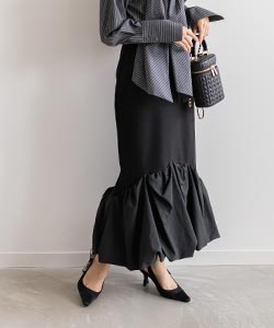 裾バルーンマーメイドスカート