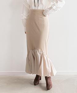 【SALE】裾バルーンマーメイドスカート
