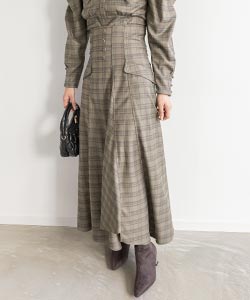 ハイウエストデザインスカート