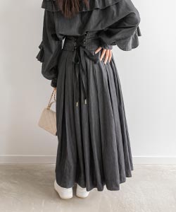 ハイウエストタックスカート