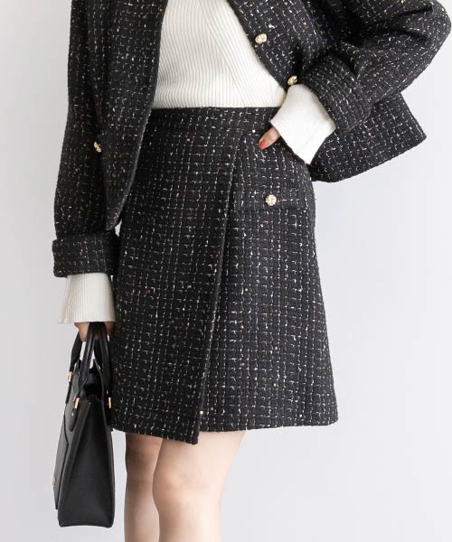【SALE】ラップデザインミニスカート