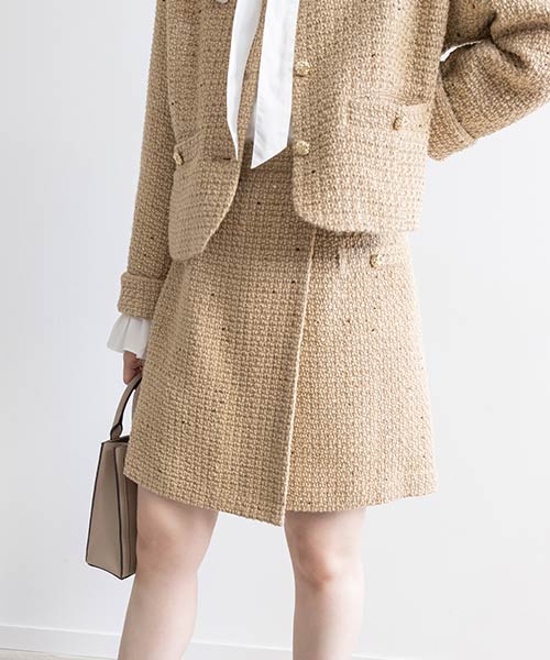 【SALE】ラップデザインミニスカート