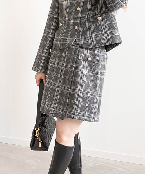 【SALE】ラップデザインミニスカート