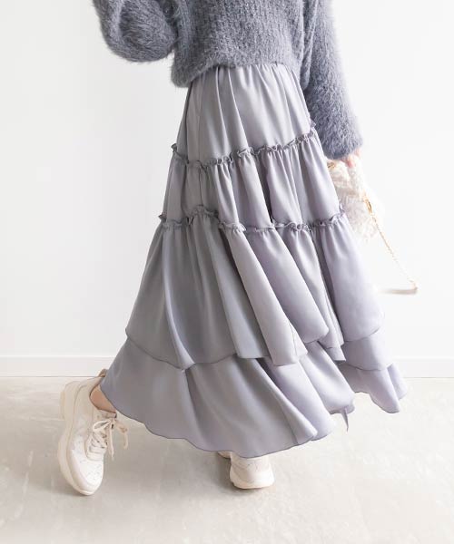 【SALE】ランダムティアードスカート