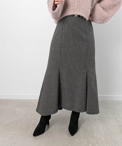 【SALE】ベルト付きハイウエストマーメイドスカート
