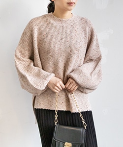 【SALE】メランジオーバーサイズニット