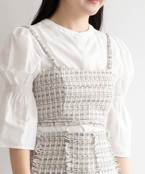 【SALE】ラメツイードビスチェセットブラウス