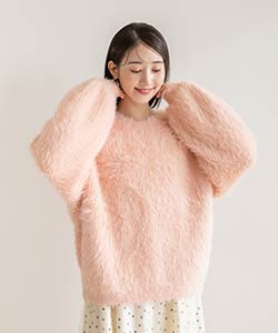 マルチWAYロングシャギーオーバーニット