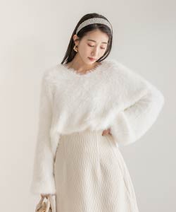 マルチWAYロングシャギーオーバーニット