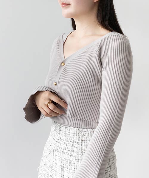 【SALE】クロップド丈ニットアンサンブル