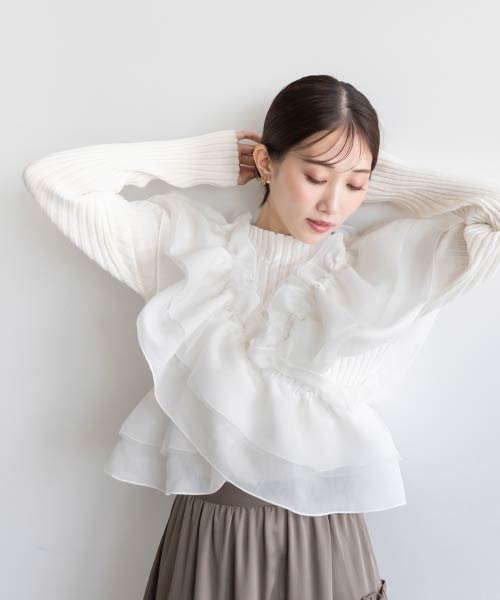 【SALE】マルチティアードフリル＆ニットセット