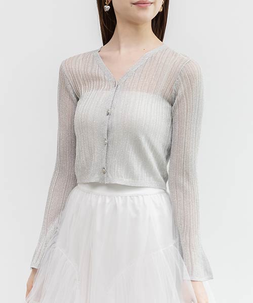 ラメシアーランダムリブカーディガン