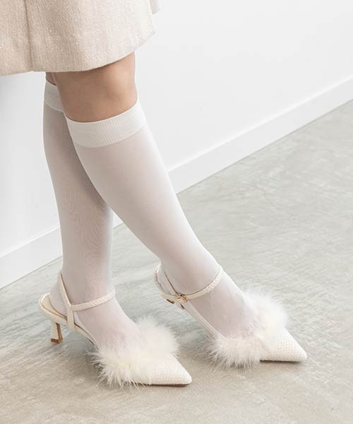 【25AW】ファーデザインストラップパンプス