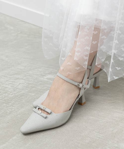 【26SS】ミニリボンアンクルストラップパンプス