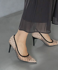 【SALE】シアーヒールパンプス