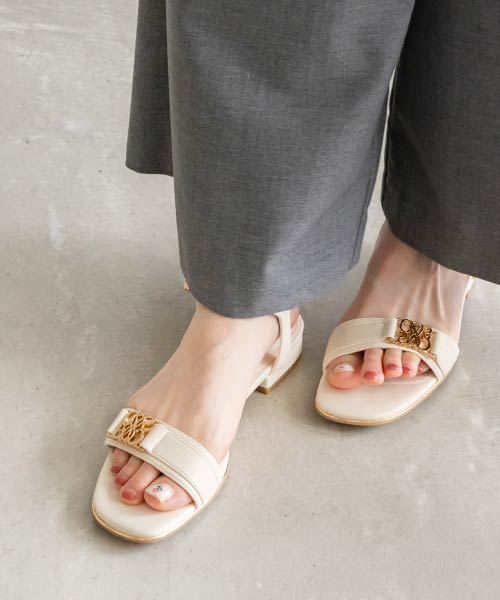 【SALE】モノグラムパーツフラットサンダル