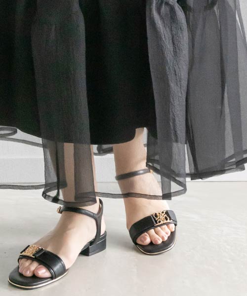 【SALE】モノグラムパーツフラットサンダル