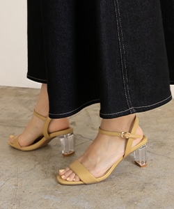 【SALE】クリアヒールストラップサンダル