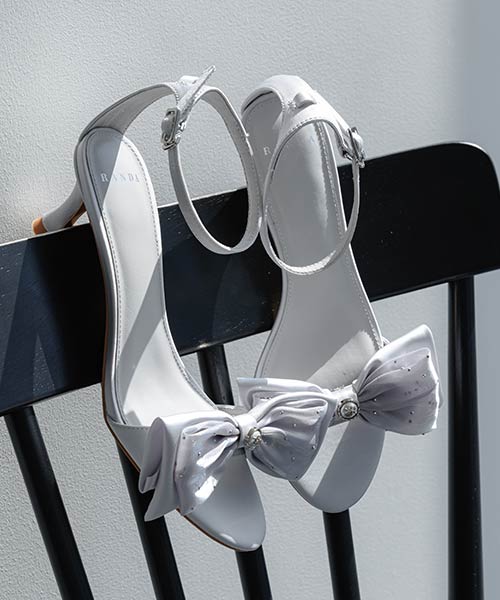2WAY リボンアンクルストラップサンダル