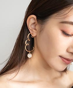 ニュアンスデザインイヤリング