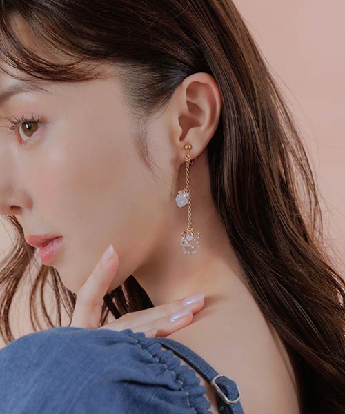 【Cherry＆Strawberry】ストロベリーモチーフイヤリング