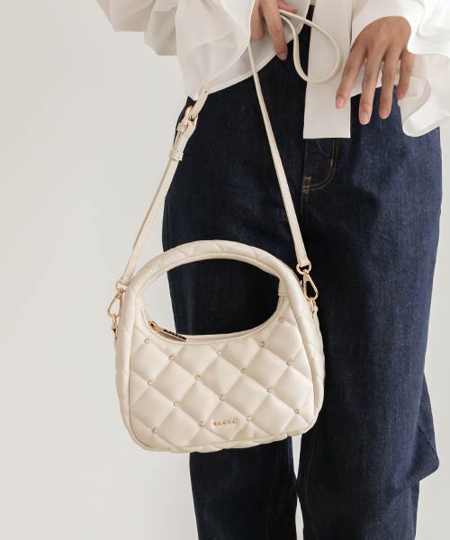 【SALE】キルティングハーフムーンバッグ