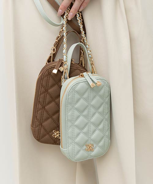 新色/2WAYキルティングマルチショルダーバッグ