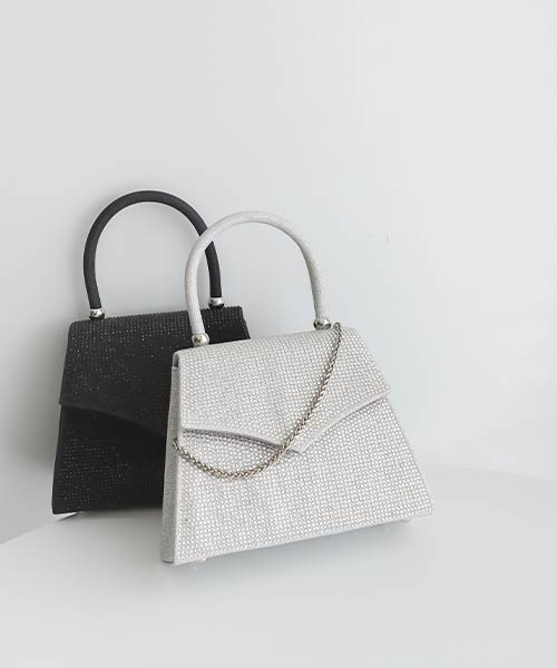 【SALE】ビジュートリムスクエアバッグ