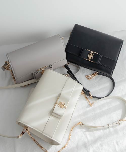2WAY モノグラムリボンショルダーバッグ