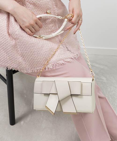 2WAY リボンベルトショルダーバッグ