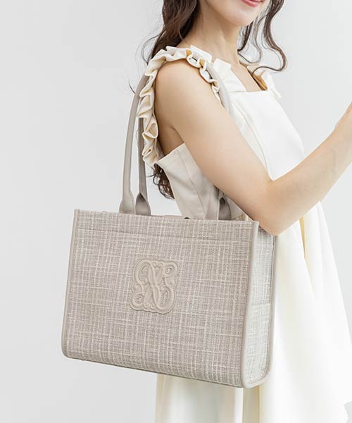 【A4対応】モノグラムデザイントートバッグ