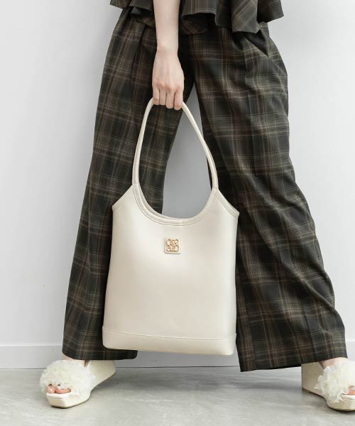 【A4対応】ロングハンドルモノグラムトートバッグ