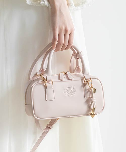 2WAY モノグラムエンボスミニボストンバッグ