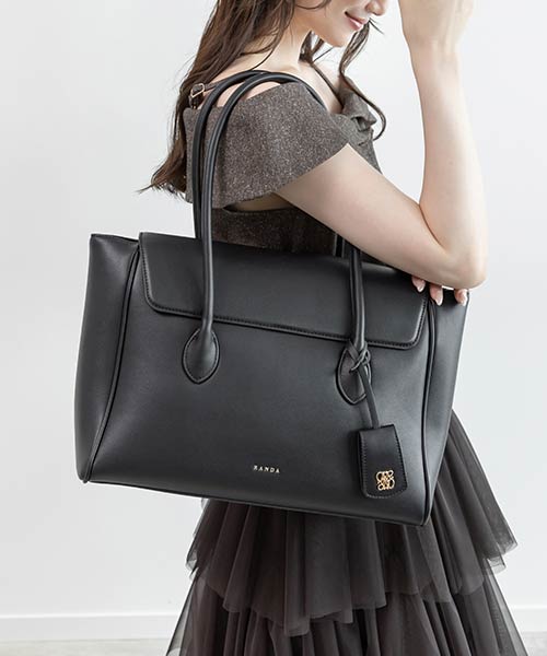 【26AW】【A4対応】フラップデザイントートバッグ