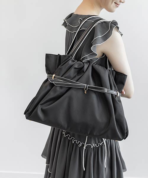【A4対応】ベルト付シャーリングトートバッグ