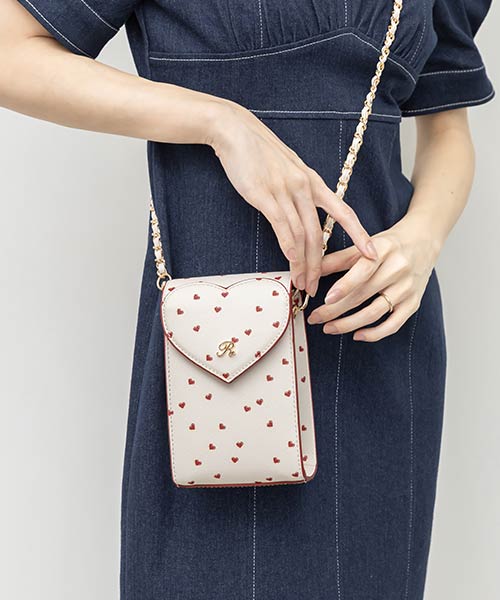 【Heart Collection】ハートカットスマホショルダーバッグ