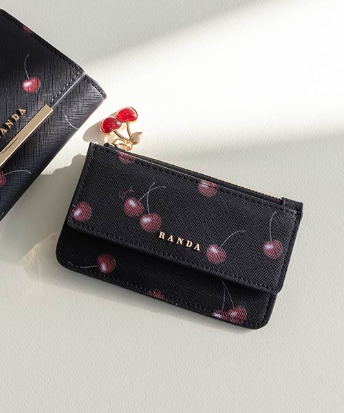 【Cherry＆Strawberry】チャーム付きフラップフラグメントケース